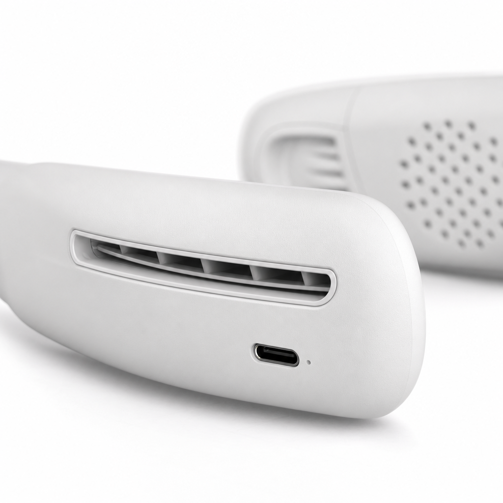 Ventilatore da Collo Senza Pale — Aria Fresca, Mani Libere